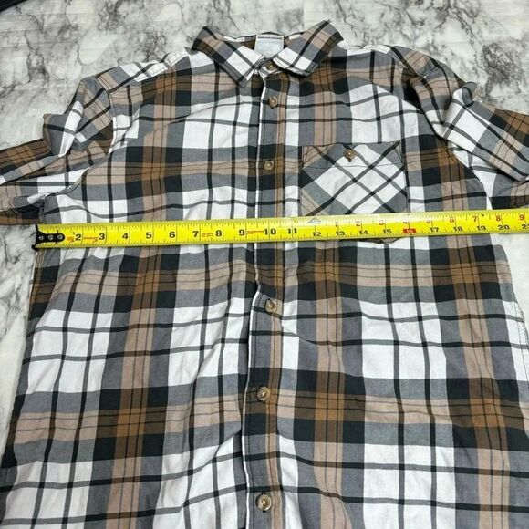 North Face Long Sleeve Casual Button Down Tan Grey White size medium men’s plaid - Picture 8 of 8